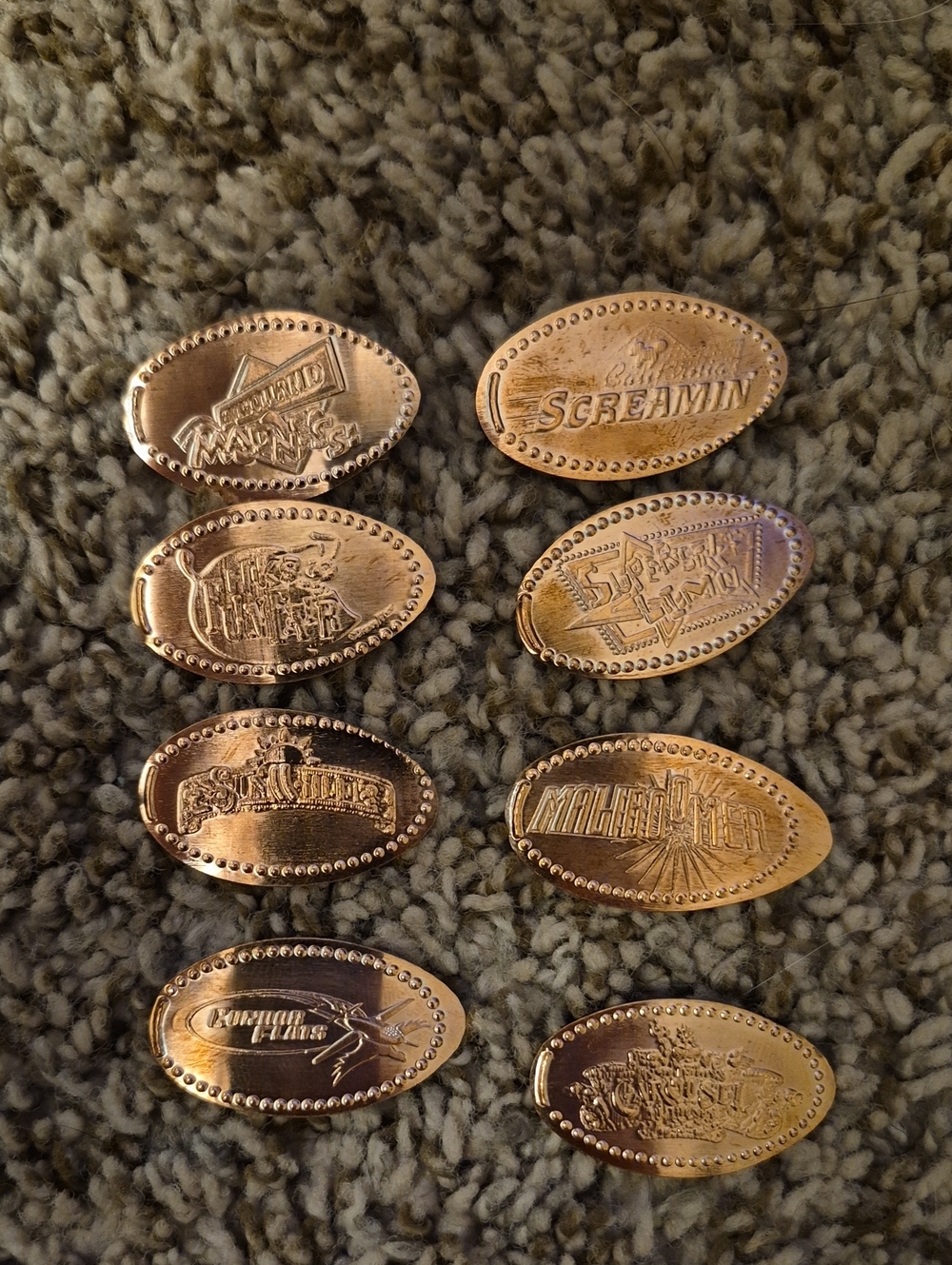 Disney California Adventure Extinct Attractions Pressed Pennies
